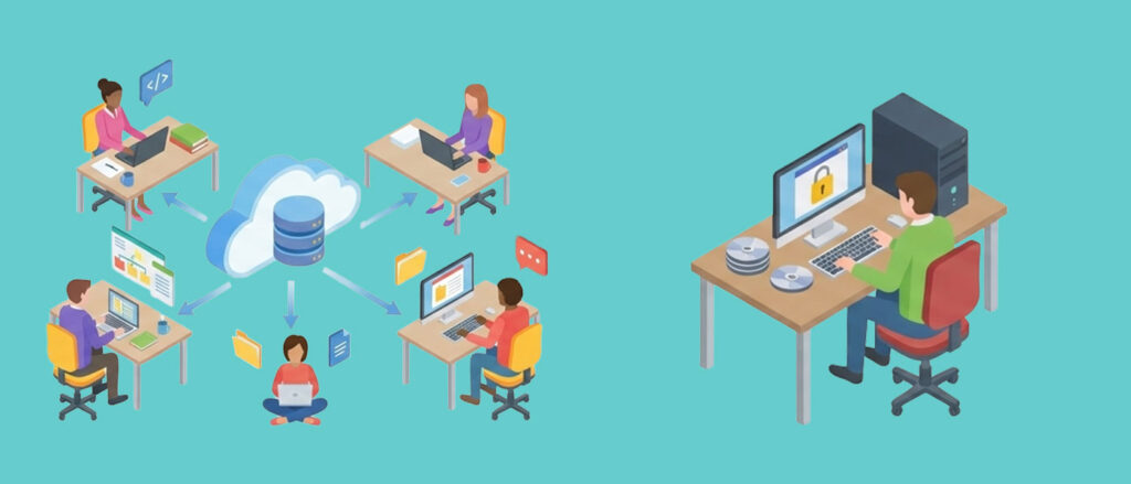 SaaSとインストール型ソフトの「想定されている使い方」の違い